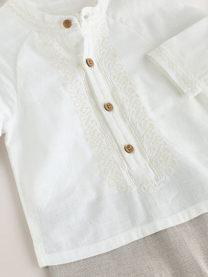 Neutral Baby Occasion Romper (0mths-2yrs) image 4