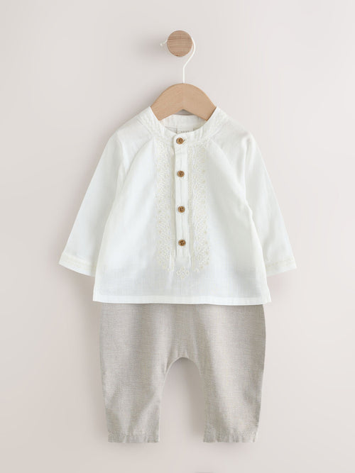 Neutral Baby Occasion Romper (0mths-2yrs) image 1