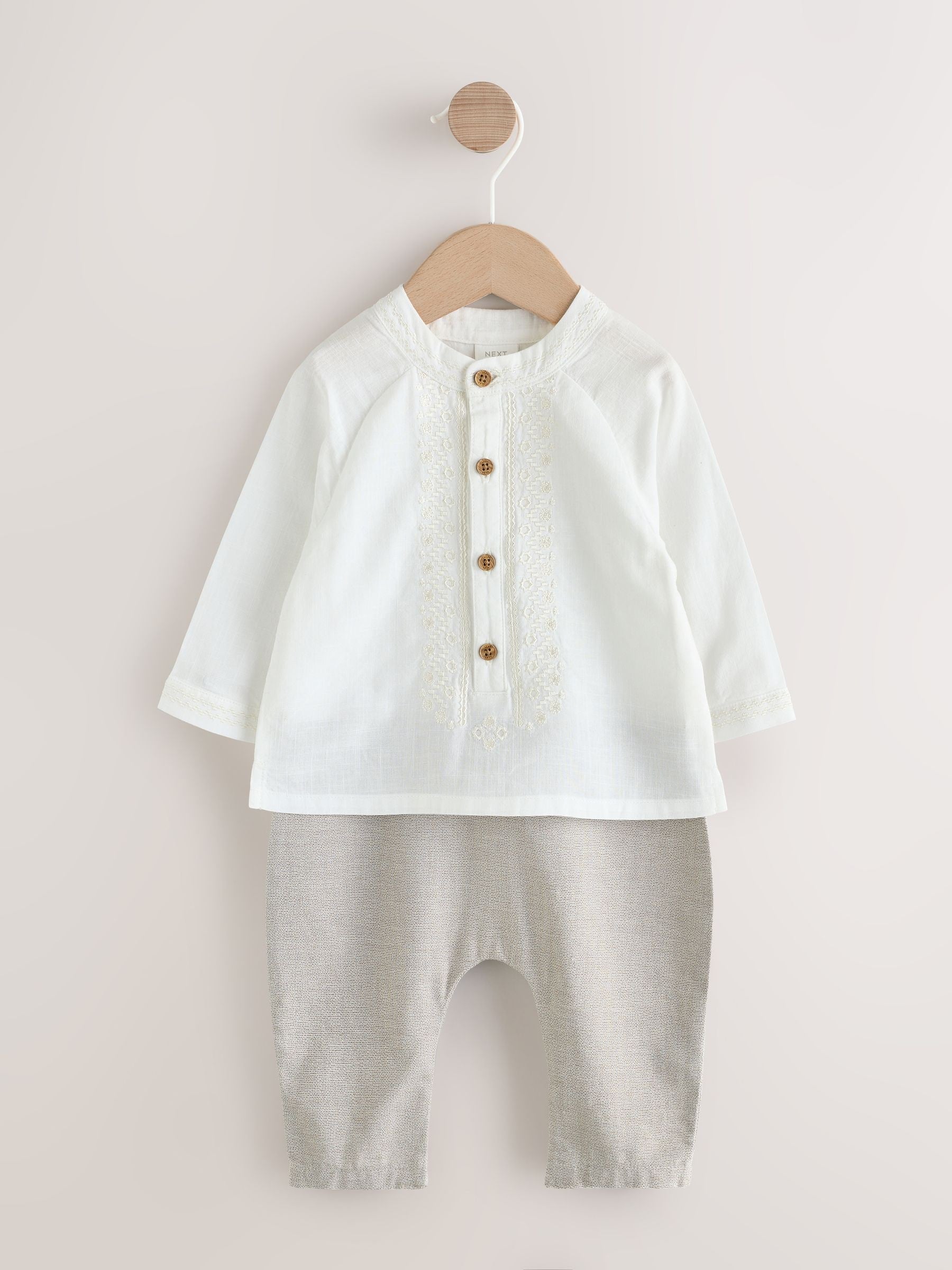 Neutral Baby Occasion Romper (0mths-2yrs) image 1