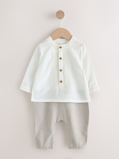 Neutral Baby Occasion Romper (0mths-2yrs) image 1