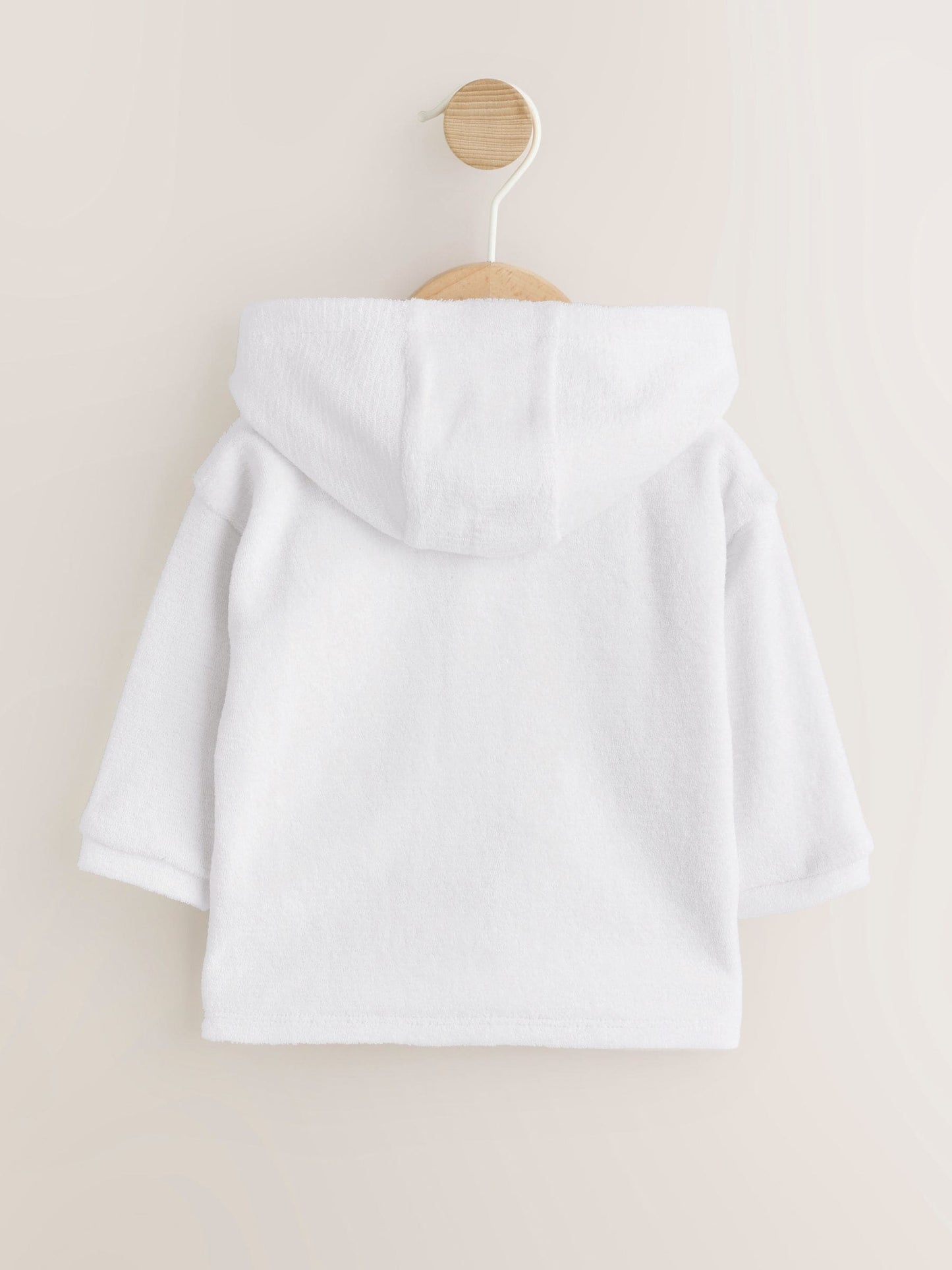 Dsiney Kidz - White Towelling Jersey Baby Hooded Jacket image 2