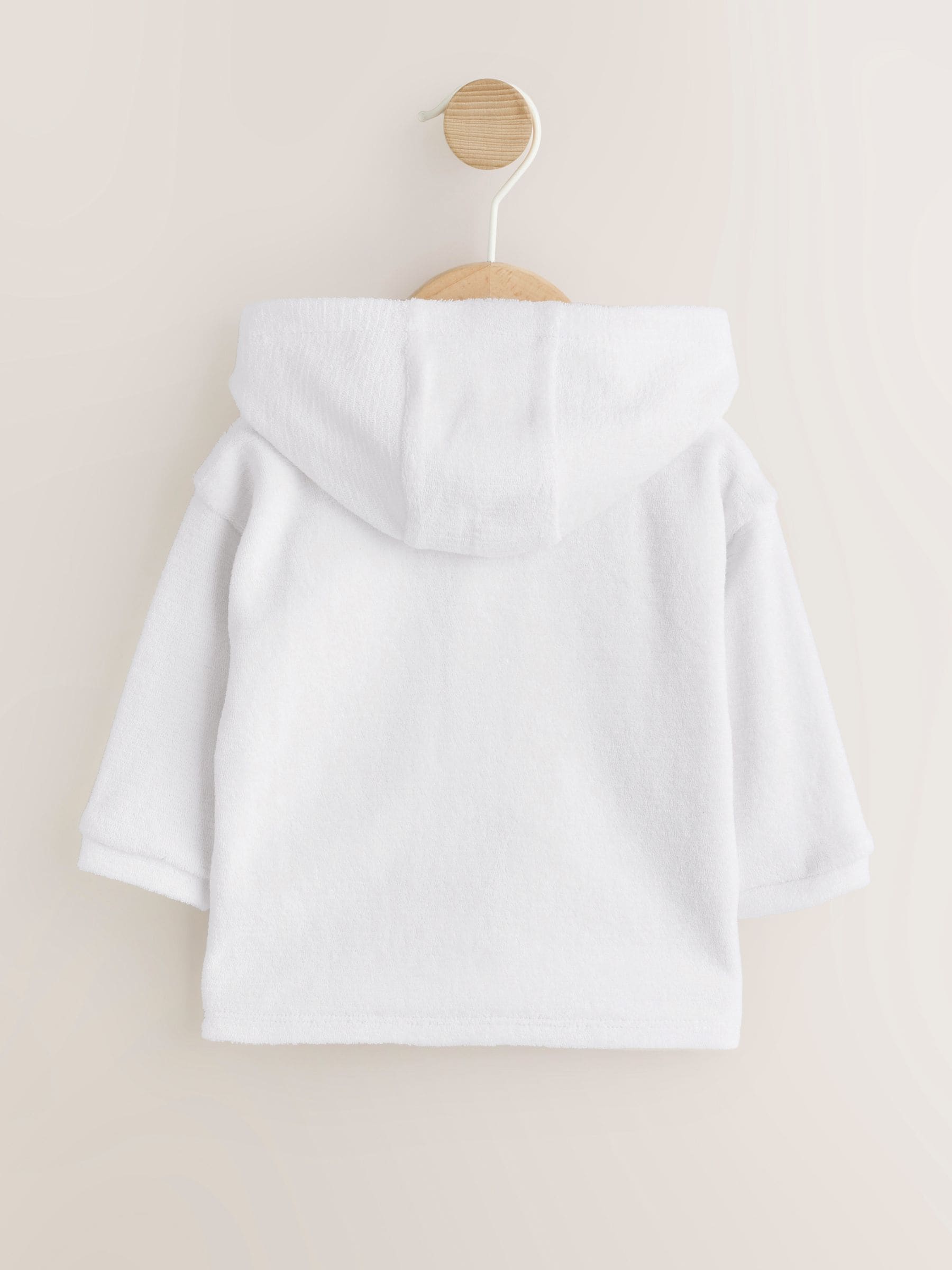 Dsiney Kidz - White Towelling Jersey Baby Hooded Jacket image 2