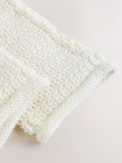 Dsiney Kidz - White Textured Knitted Baby Cardigan image 5