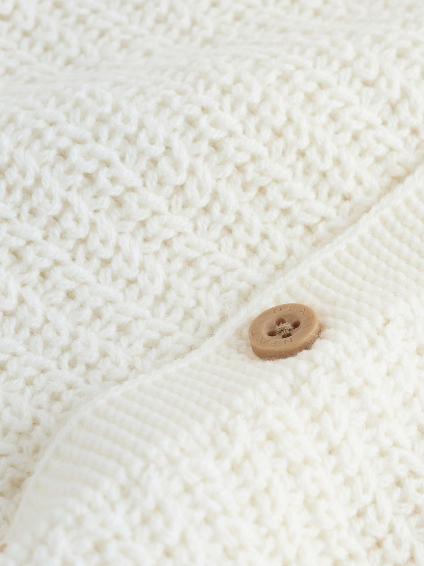Dsiney Kidz - White Textured Knitted Baby Cardigan image 6