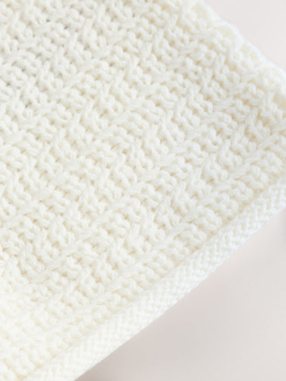 Dsiney Kidz - White Textured Knitted Baby Cardigan image 7