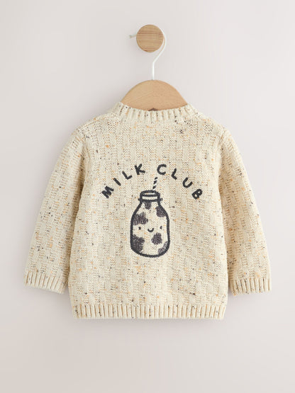 Natural Milk Club Embroidered Baby Cardigan - image 1