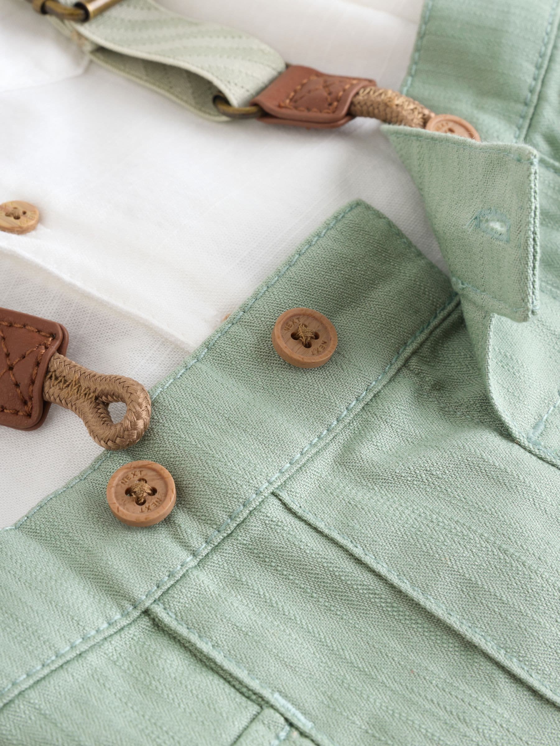 Sage Green Baby Shirt Trousers and Braces Set 3 Piece (0mths-2yrs) image 7