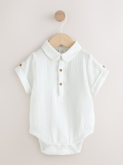 Neutral Baby Shirt Trousers and Braces Set 3 Piece (0mths-2yrs) image 3