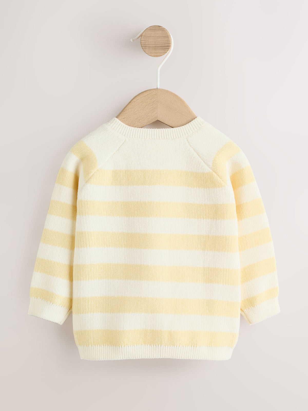 Dsiney Kidz - Yellow Chenille Striped Baby Button Through Cardigan image 2
