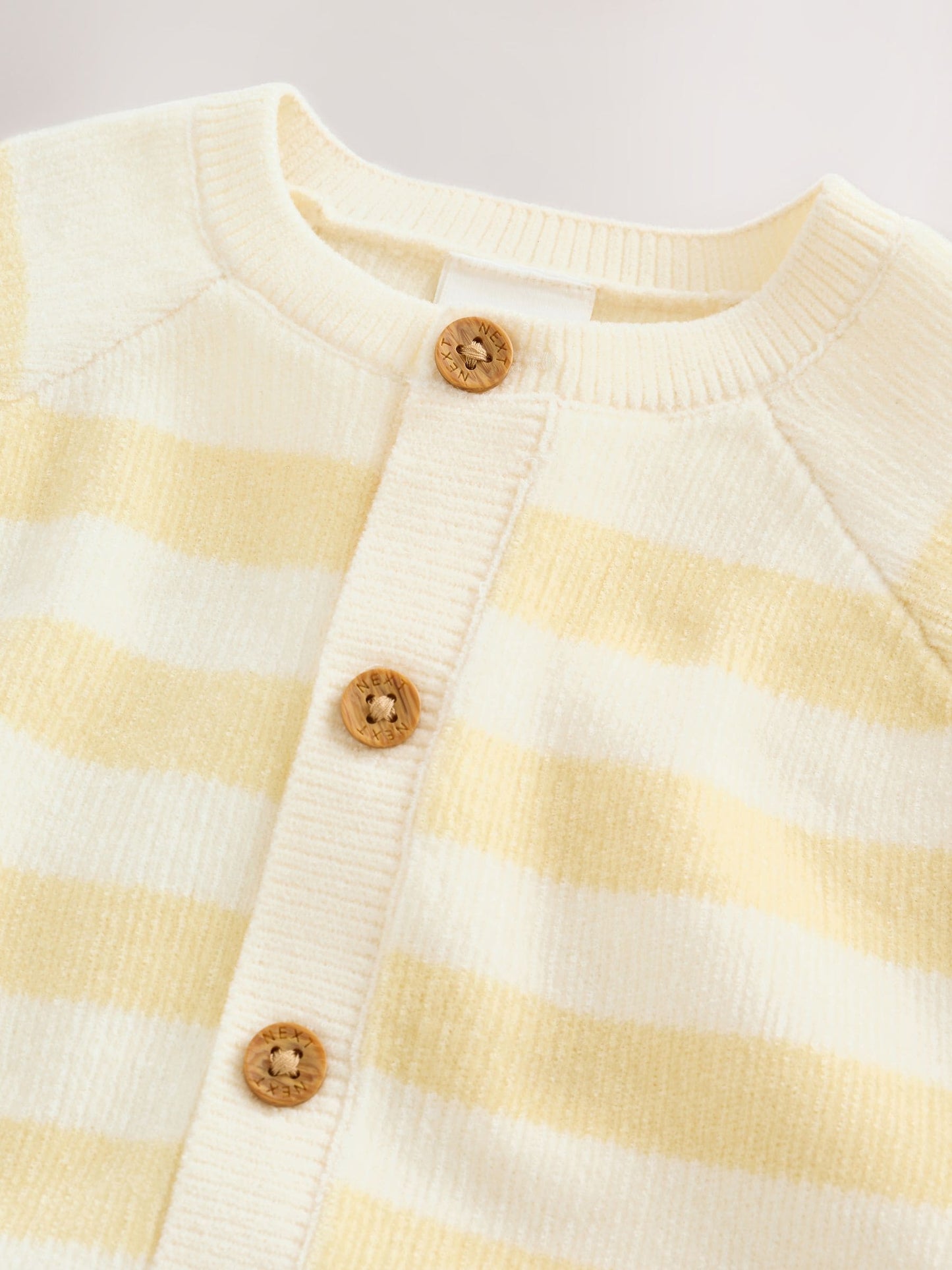 Dsiney Kidz - Yellow Chenille Striped Baby Button Through Cardigan image 5