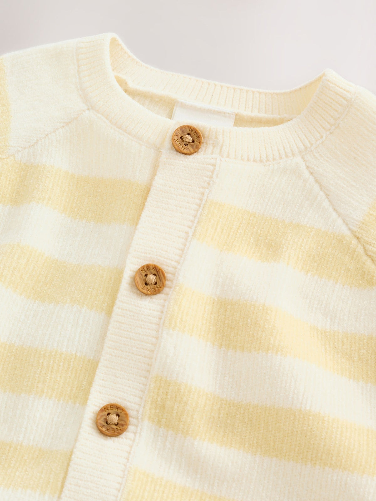 Dsiney Kidz - Yellow Chenille Striped Baby Button Through Cardigan image 5