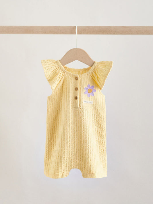 Natural Scandi Printed Jersey Baby Rompers 2 Pack image 2