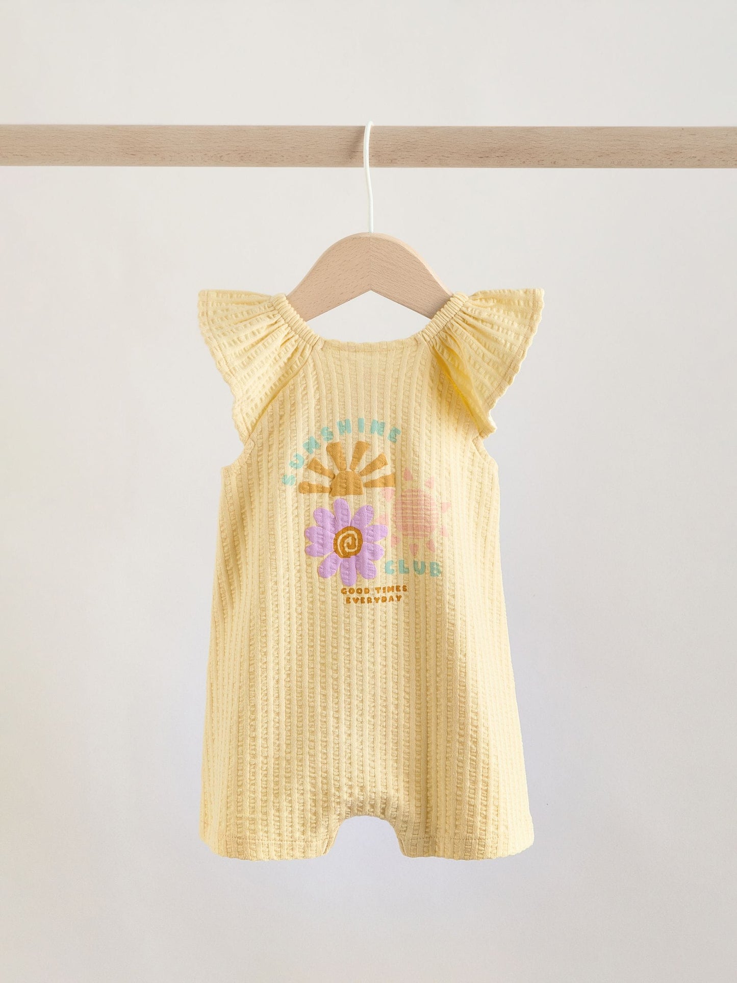 Natural Scandi Printed Jersey Baby Rompers 2 Pack image 5
