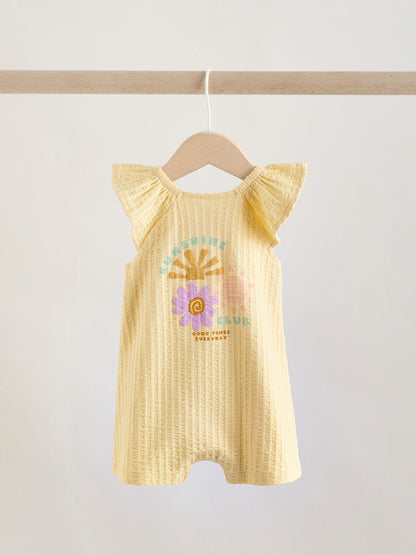 Natural Scandi Printed Jersey Baby Rompers 2 Pack image 5