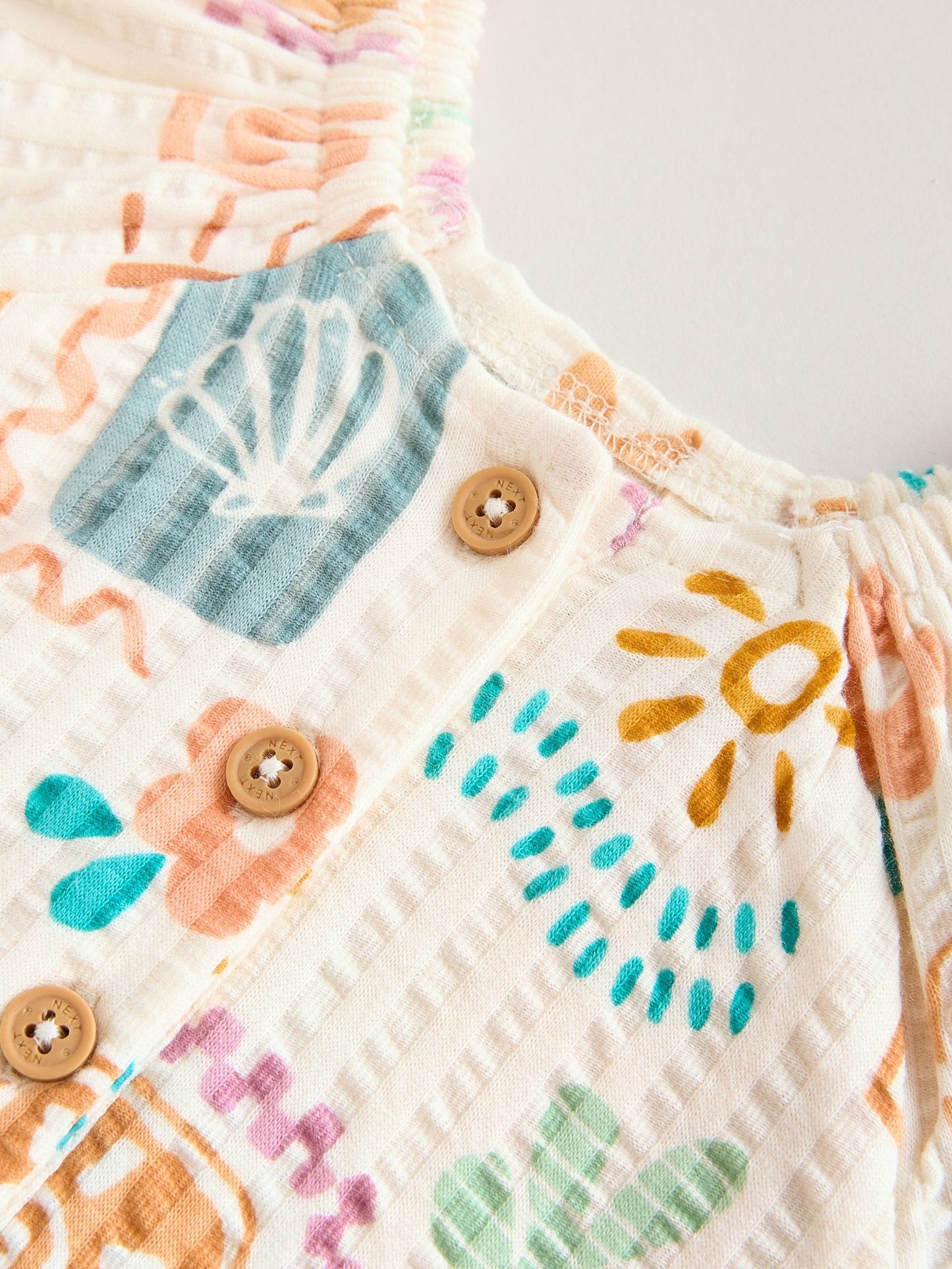 Natural Scandi Printed Jersey Baby Rompers 2 Pack image 8