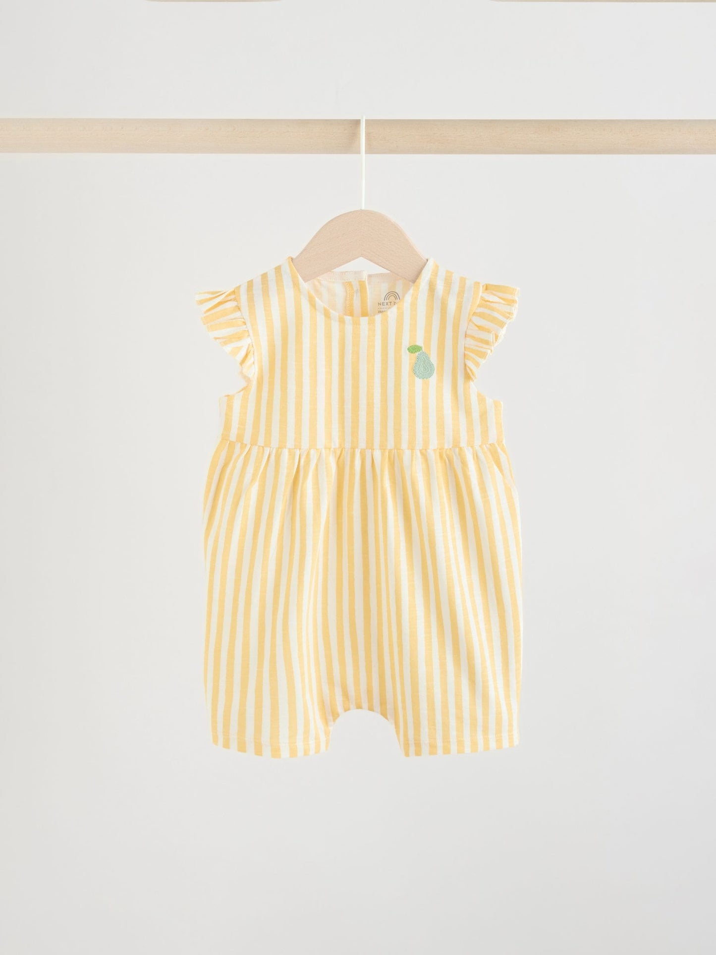 Multi Bright Colour Stripe Baby Rompers 3 Pack image 6
