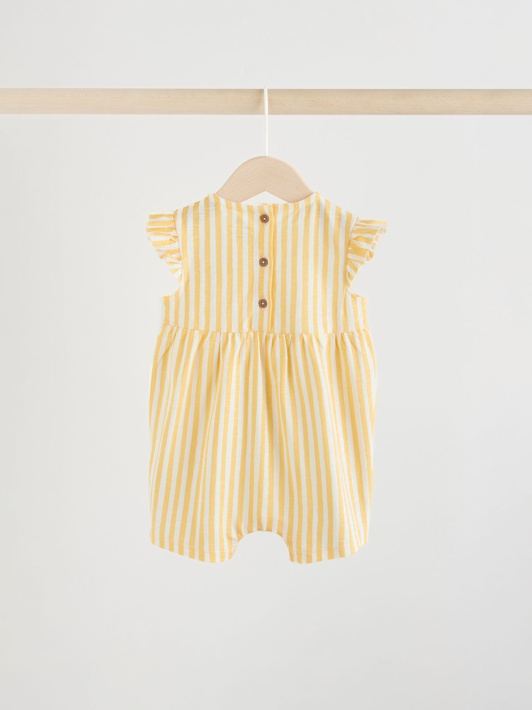 Multi Bright Colour Stripe Baby Rompers 3 Pack image 8