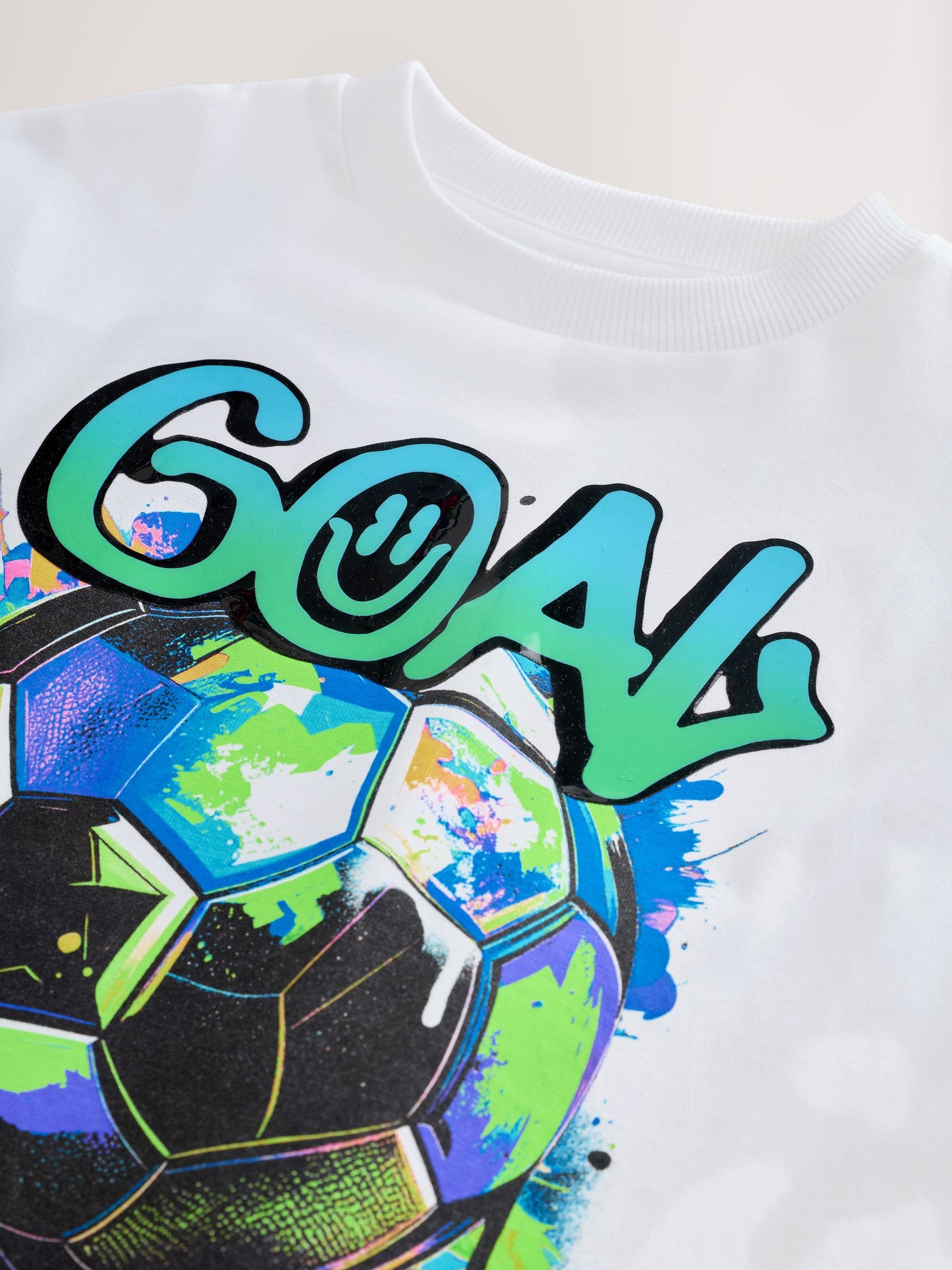 Dsiney Kidz - White Short Sleeve Graphic Football T-Shirt (3-16yrs) image 3