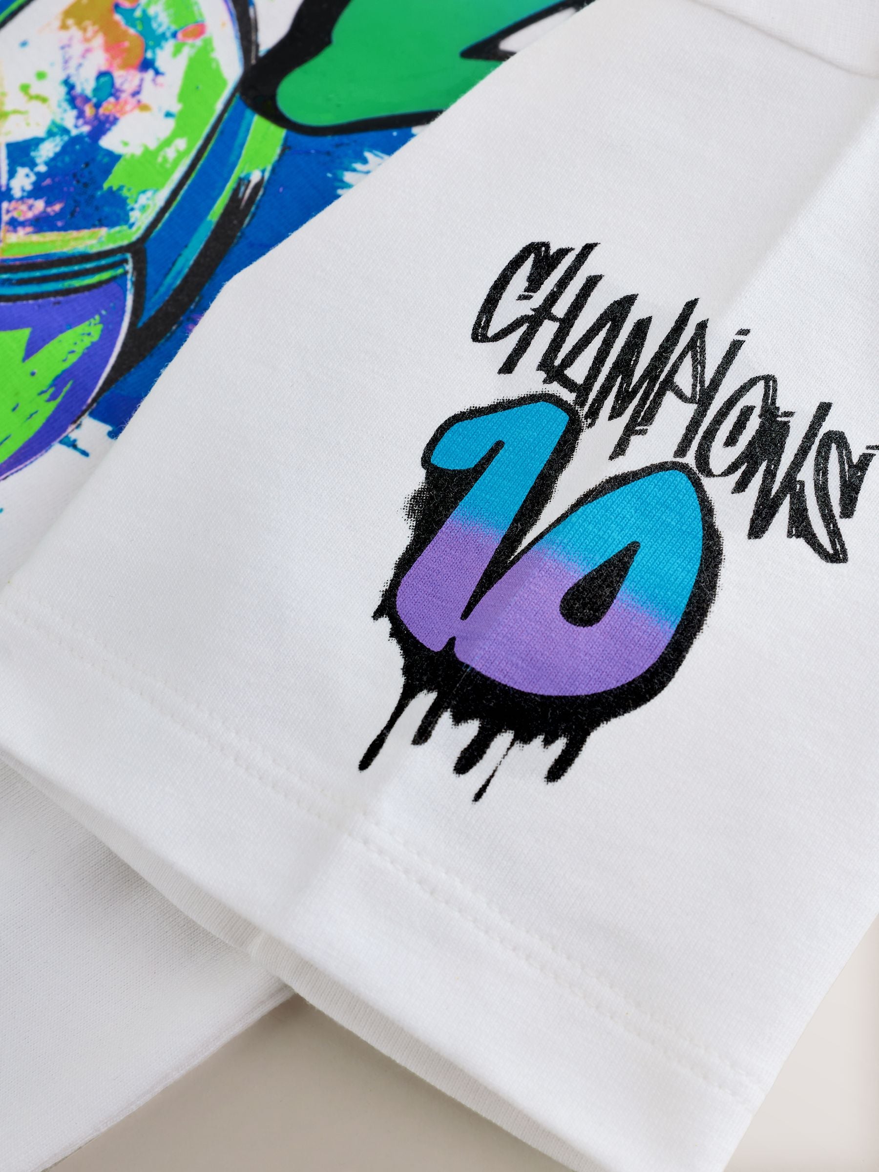 Dsiney Kidz - White Short Sleeve Graphic Football T-Shirt (3-16yrs) image 4