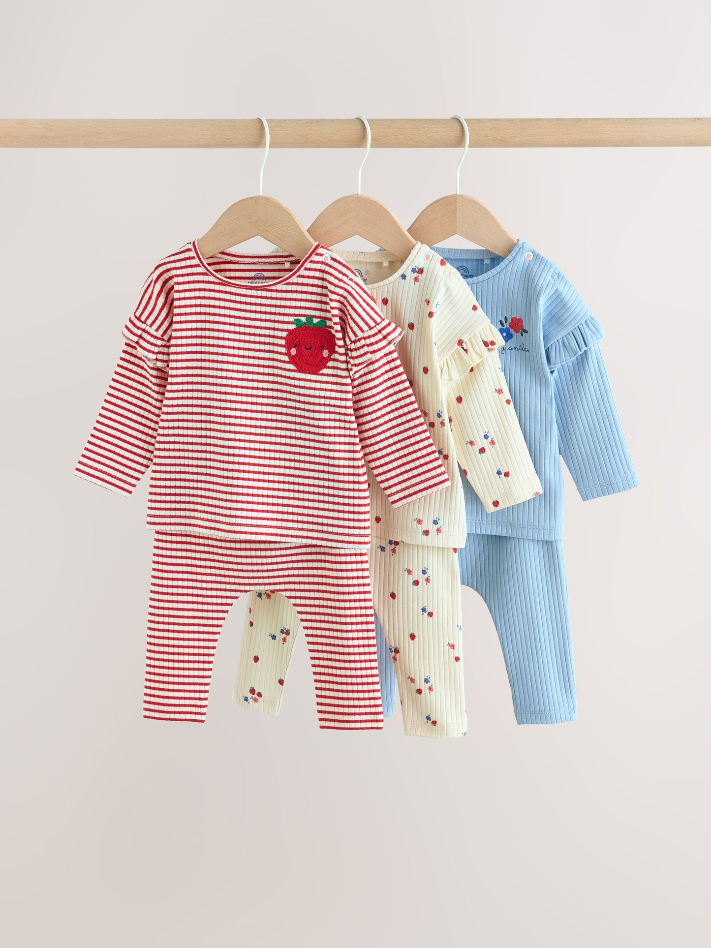 Red Strawberry Long Sleeve Top And Leggings Set 6 Piece (0mths-3yrs) image 1