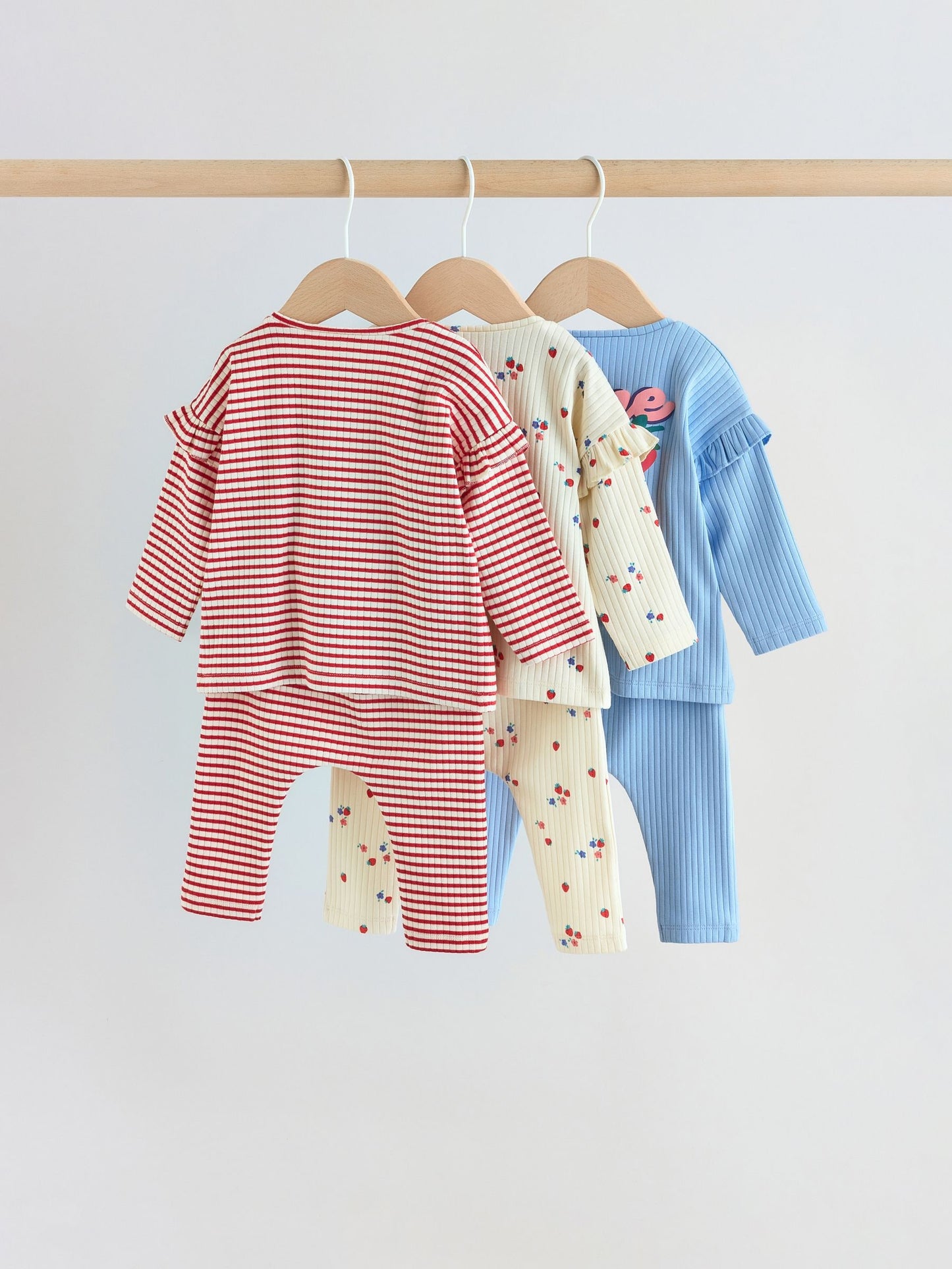Red Strawberry Long Sleeve Top And Leggings Set 6 Piece (0mths-3yrs) image 2