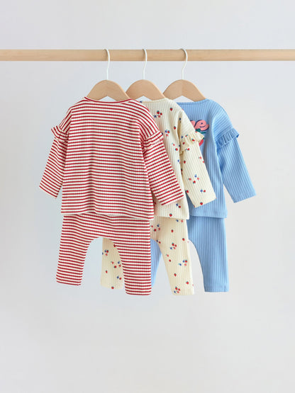 Red Strawberry Long Sleeve Top And Leggings Set 6 Piece (0mths-3yrs) image 2
