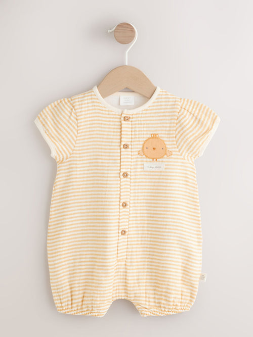 Yellow Little Chick Baby Woven Romper (0mths-3yrs) image 1