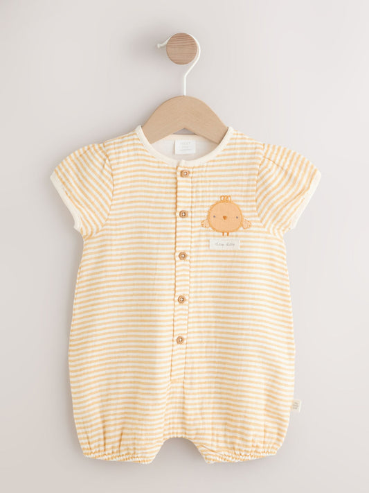 Yellow Little Chick Baby Woven Romper (0mths-3yrs) image 1