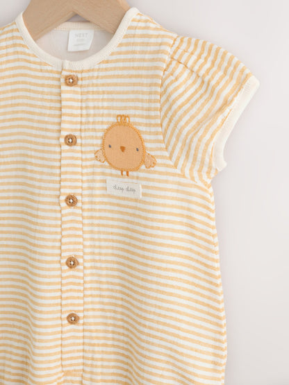 Yellow Little Chick Baby Woven Romper (0mths-3yrs) image 6