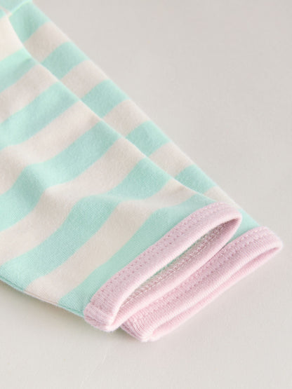 Pink Stripe Long Sleeve Top And Leggings Set 6 Piece (0mths-3yrs) image 5