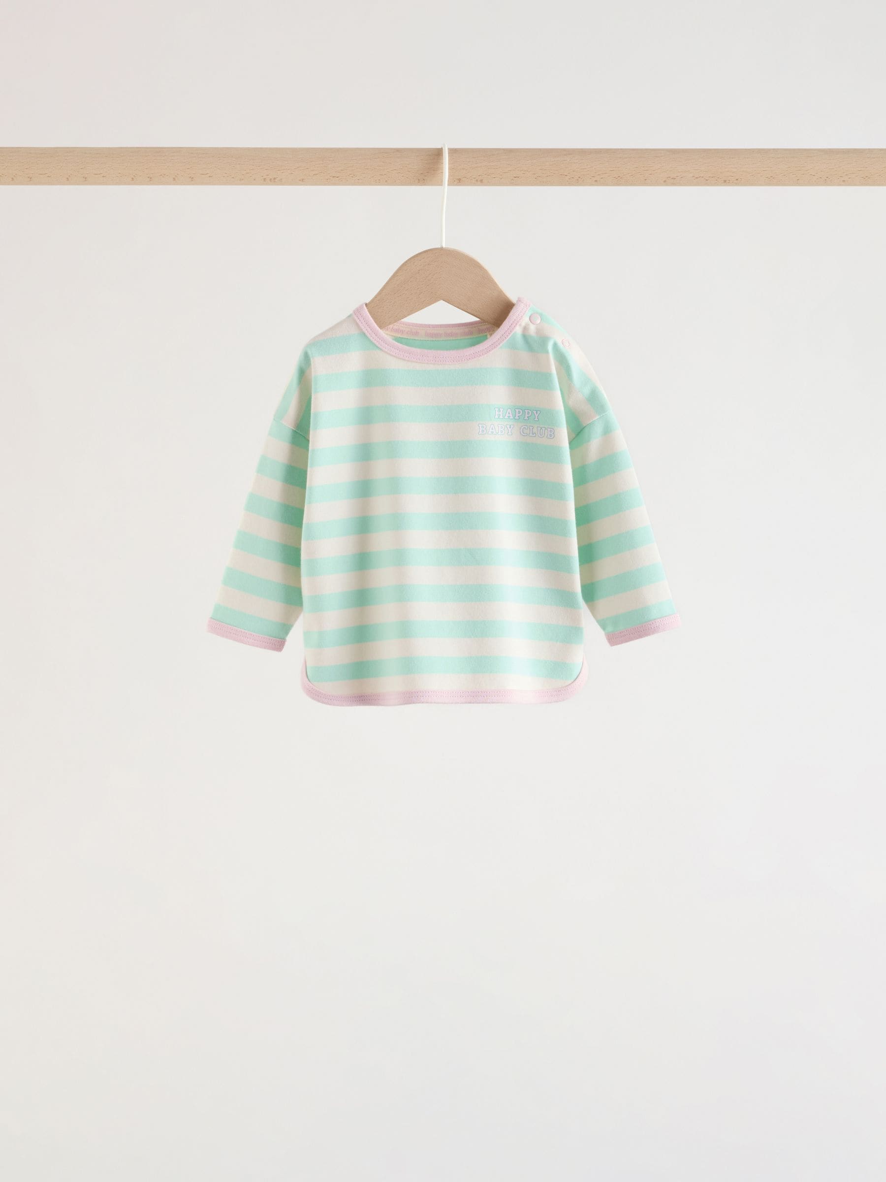 Pink Stripe Long Sleeve Top And Leggings Set 6 Piece (0mths-3yrs) image 3
