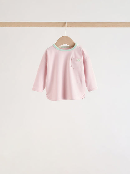 Pink Stripe Long Sleeve Top And Leggings Set 6 Piece (0mths-3yrs) image 8