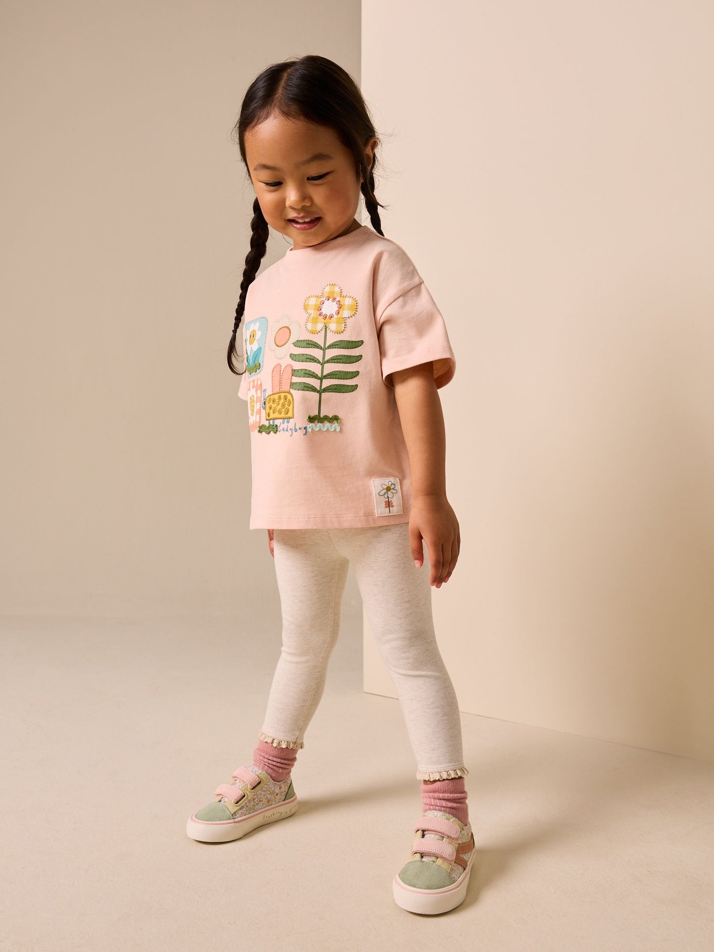Pink Flowers Short Sleeve T-Shirt (3mths-7yrs) image 2