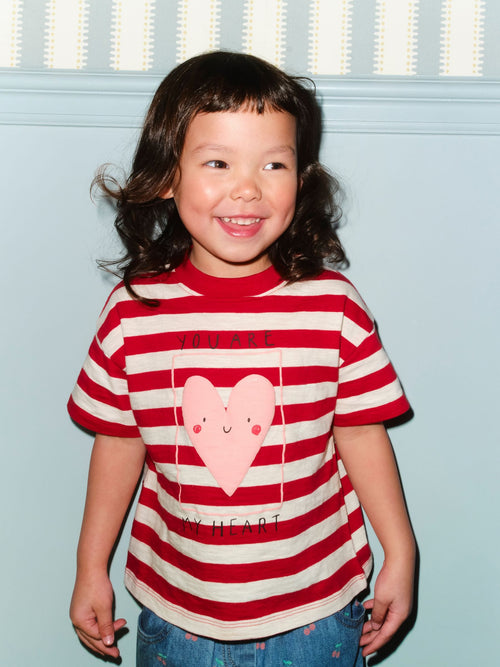 Red Heart Short Sleeve T-Shirt (3mths-7yrs) image 1