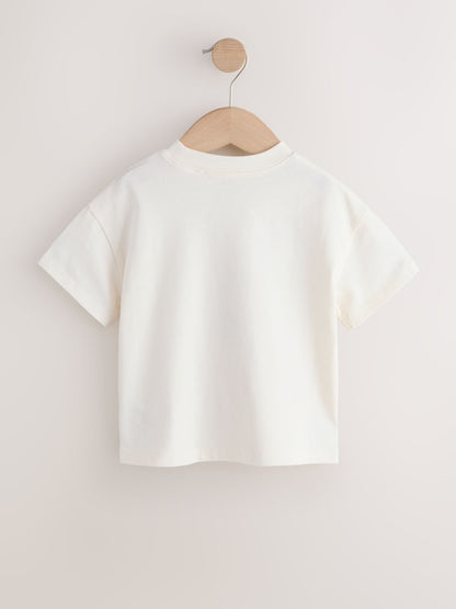 Ecru White Horse Short Sleeve T-Shirt (3mths-7yrs) image 5
