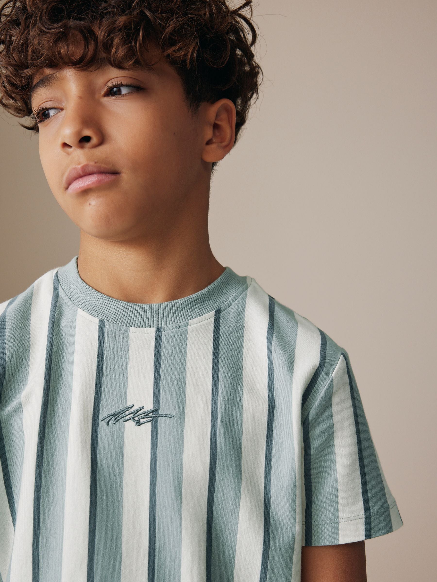 Dsiney Kidz - Mineral Stripe Regular Fit Short Sleeve Graphic Print T-Shirt (3-16yrs) image 4