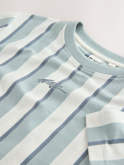 Dsiney Kidz - Mineral Stripe Regular Fit Short Sleeve Graphic Print T-Shirt (3-16yrs) image 8