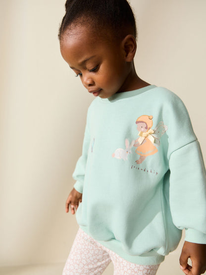 Light Blue Fairy Sweatshirt and Leggings Set (3mths-7yrs) image 2