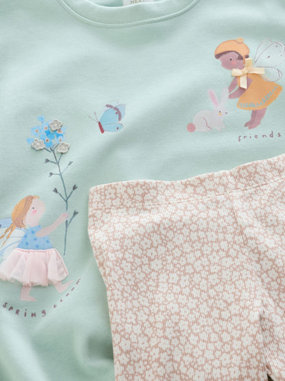 Light Blue Fairy Sweatshirt and Leggings Set (3mths-7yrs) image 7