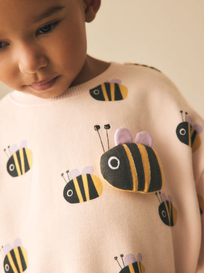 Cream Stripe Bee Sweatshirt and Leggings Set (3mths-7yrs) image 4