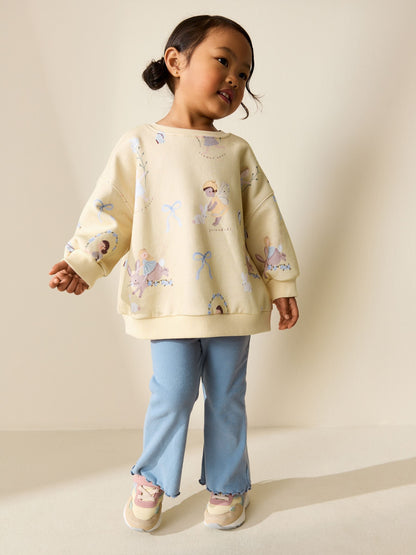 Yellow/Blue Fairy Sweatshirt & Flare Leggings Set (3mths-7yrs) image 1