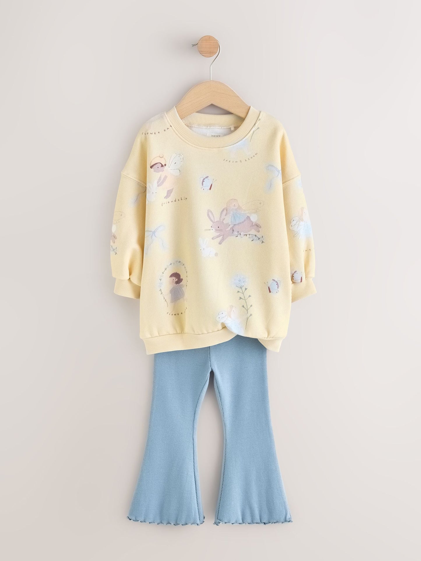 Yellow/Blue Fairy Sweatshirt & Flare Leggings Set (3mths-7yrs) image 6