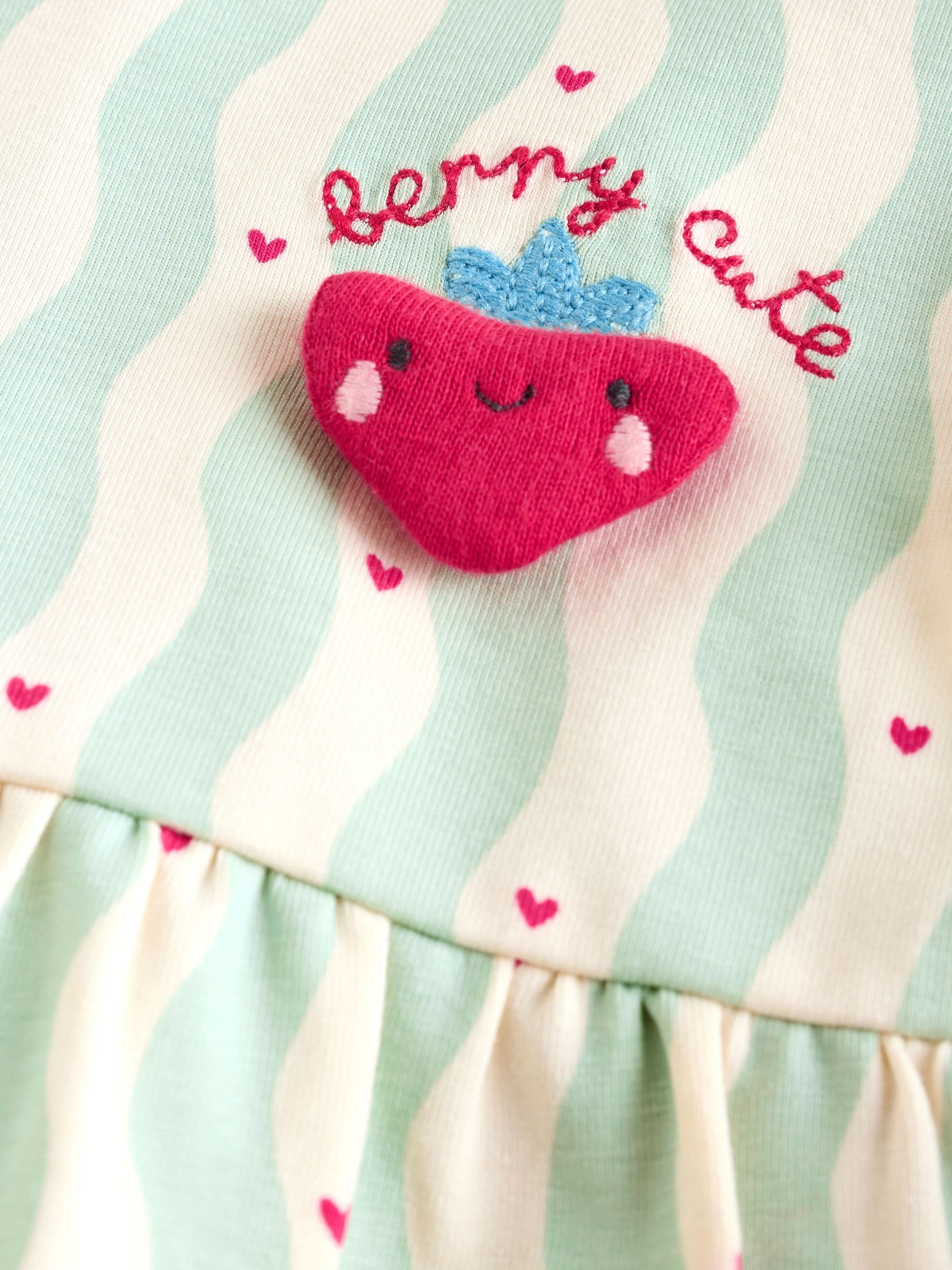 Red Strawberry Printed Baby Rompers 3 Pack image 5