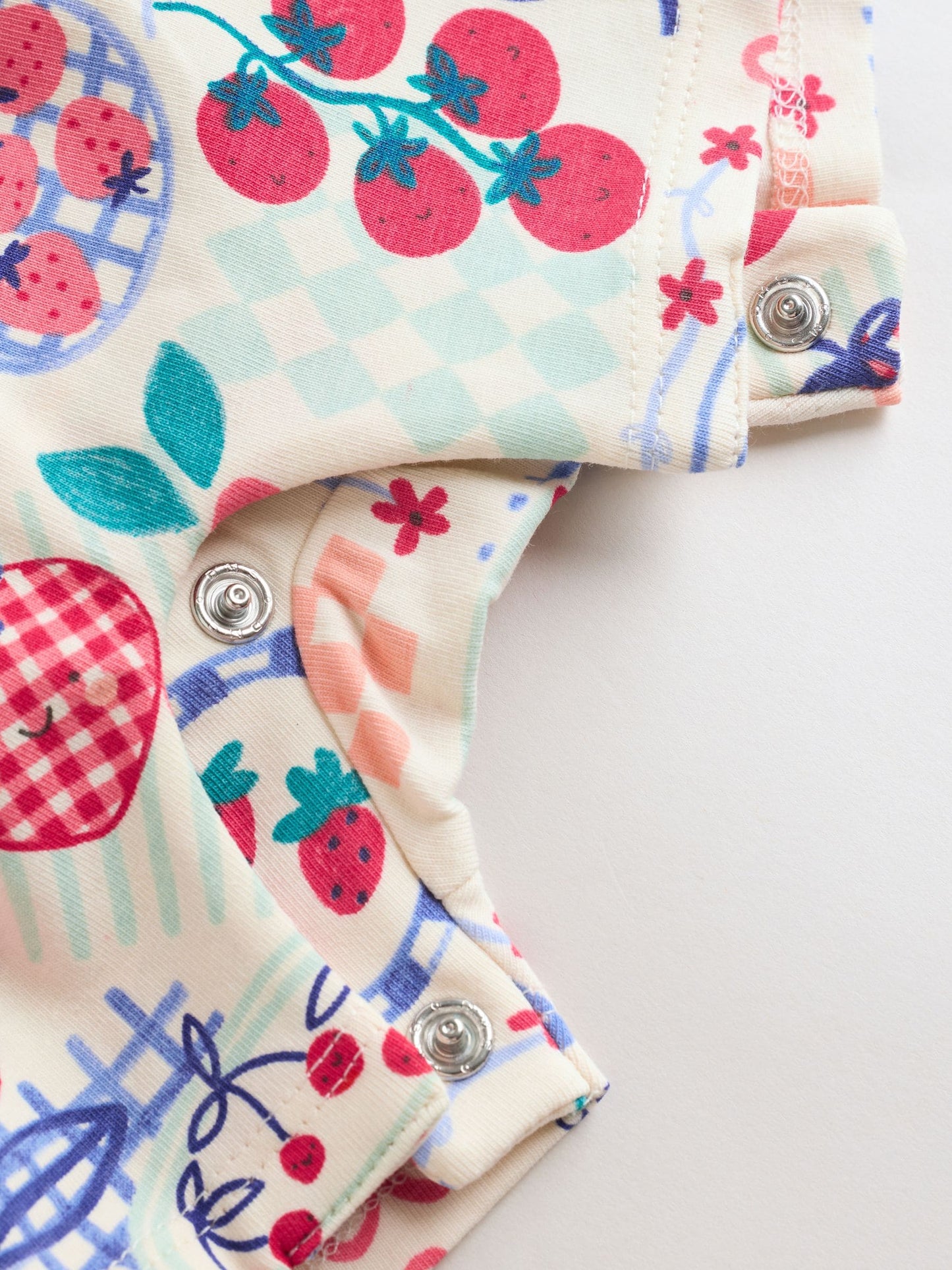 Red Strawberry Printed Baby Rompers 3 Pack image 6