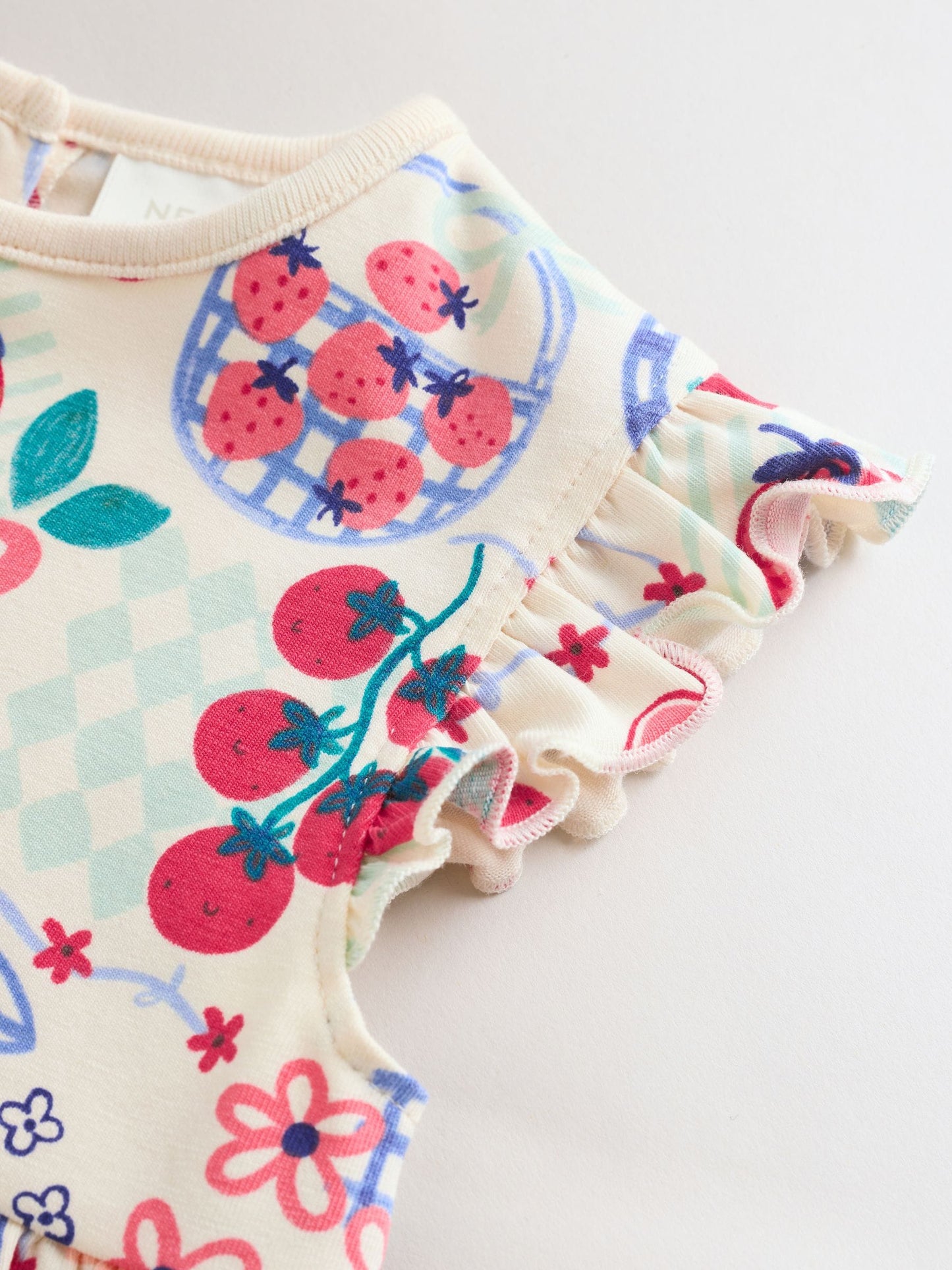 Red Strawberry Printed Baby Rompers 3 Pack image 7