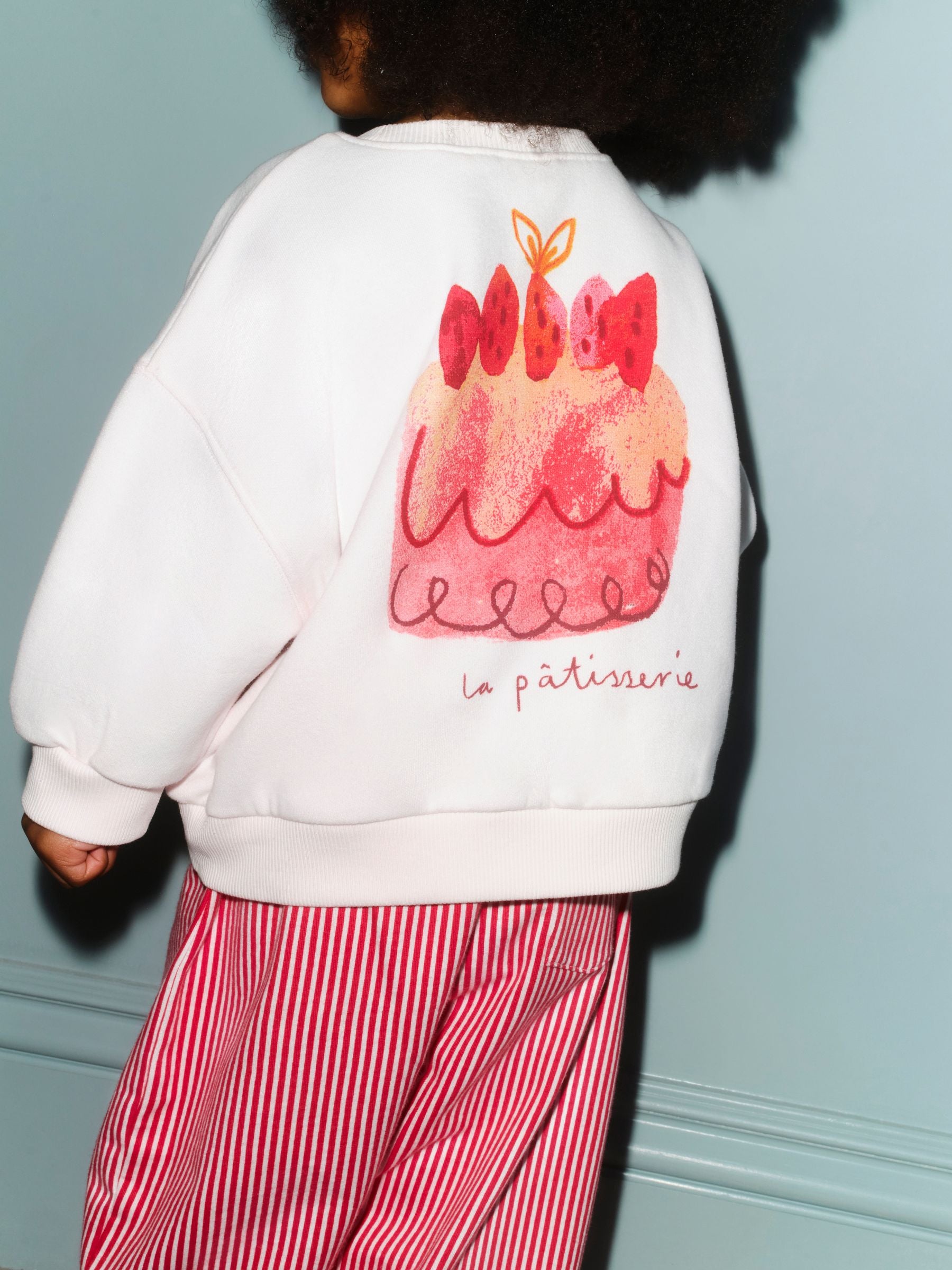 Pink Cake Sweatshirt and Barrel Leg Joggers Set (3mths-7yrs) image 2