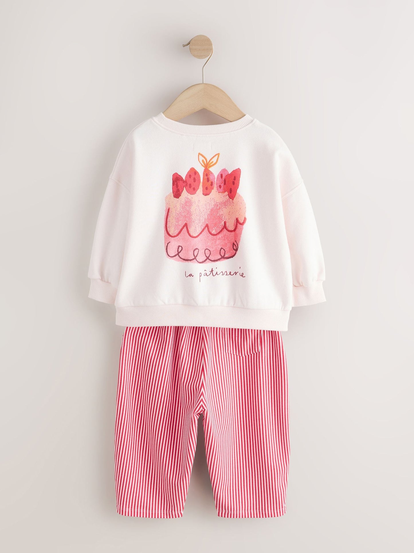 Pink Cake Sweatshirt and Barrel Leg Joggers Set (3mths-7yrs) image 5