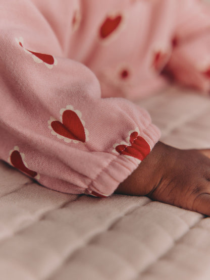 Pink Heart Top & Leggings Set 2 Piece (0mths-2yrs) image 3