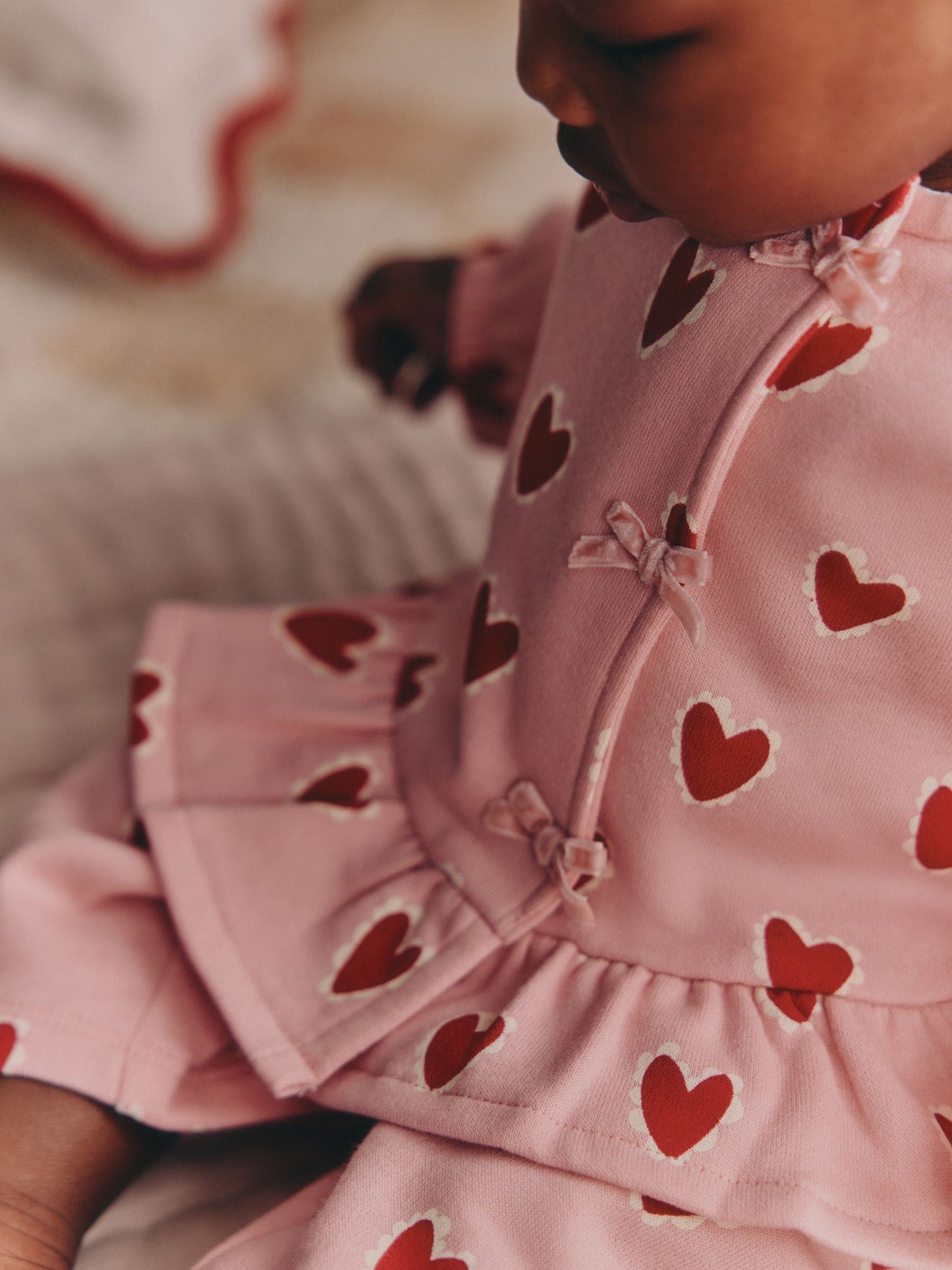 Pink Heart Top & Leggings Set 2 Piece (0mths-2yrs) image 4