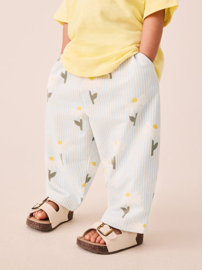 Dsiney Kidz - Lemon Yellow Daisy Short Sleeve T-Shirt and Barrel Trousers Set (3mths-7yrs) image 4